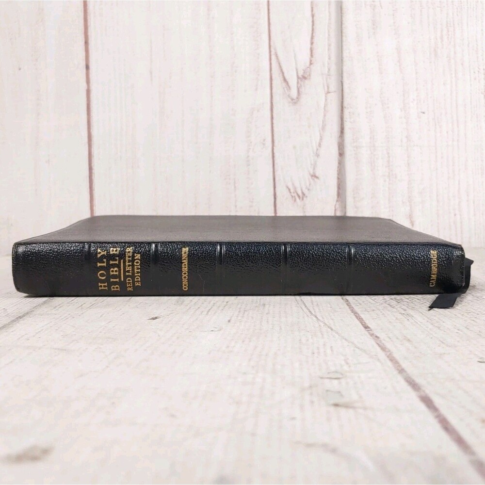 GENUINE Morocco Leather Cambridge Bible - KJV Black Concordance 26XRL RED LETTER